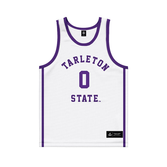 Tarleton State - NCAA Men's Basketball : Jordan Mizell - White Basketball Jersey-0
