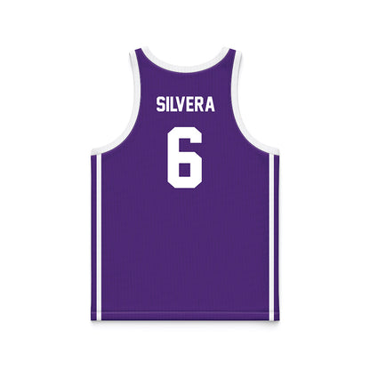 Tarleton State - NCAA Men's Basketball : Marty Silvera - Purple Basketball Jersey-1