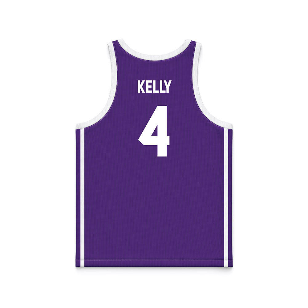 Tarleton State - NCAA Men's Basketball : Leroy Kelly - Purple Basketball Jersey-1