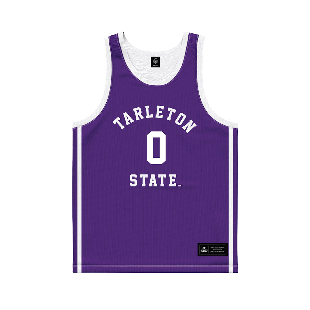 Tarleton State - NCAA Men's Basketball : Adrian Shackleton - Purple Basketball Jersey-0