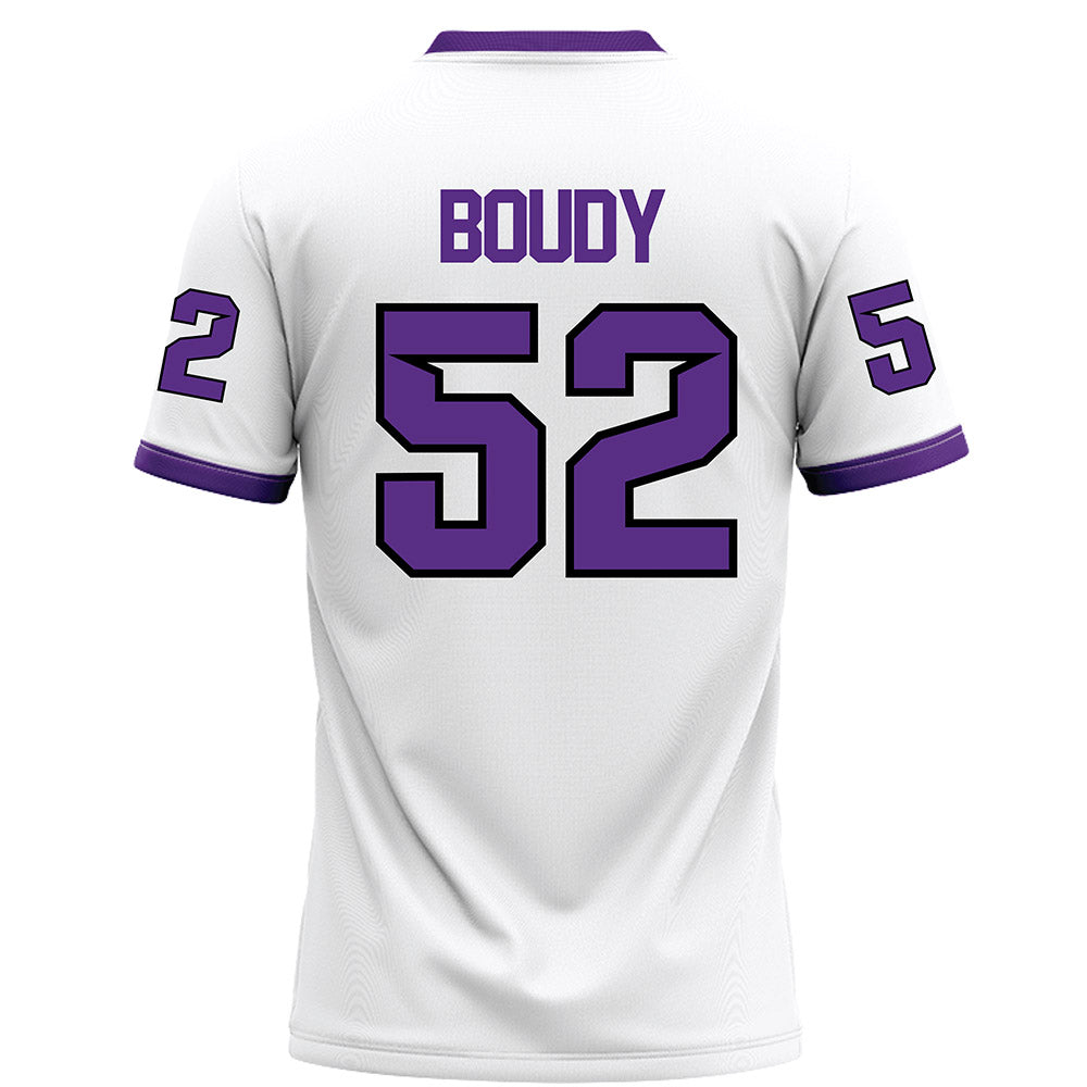 Tarleton State - NCAA Football : Nate Boudy - White Football Jersey-1