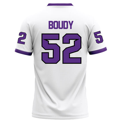 Tarleton State - NCAA Football : Nate Boudy - White Football Jersey-1