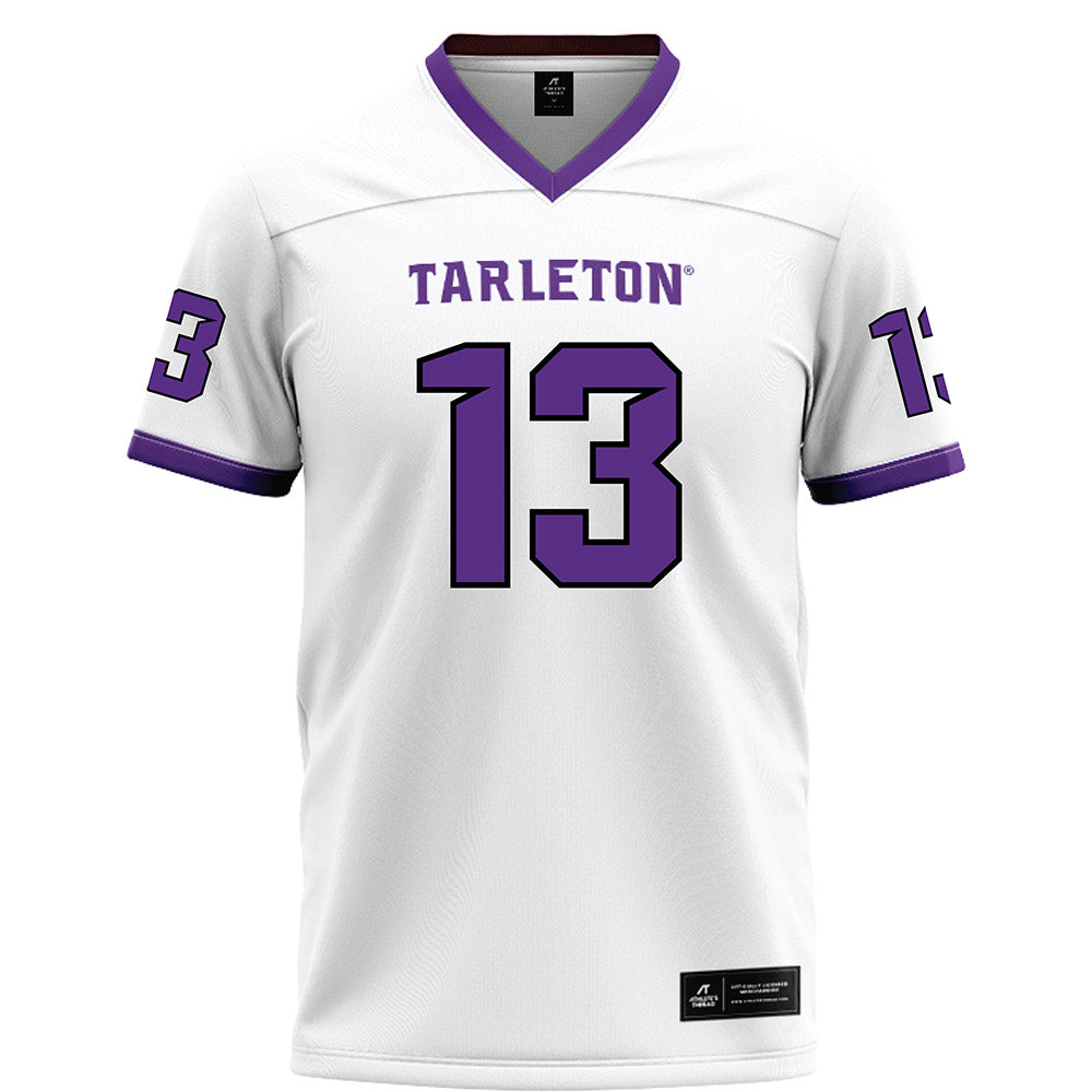 Tarleton State - NCAA Football : Marsean Fisher - White Football Jersey-0