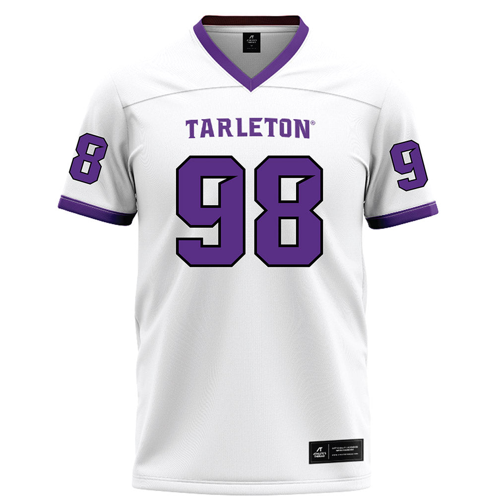 Tarleton State - NCAA Football : Maasai Gibson - White Football Jersey-0
