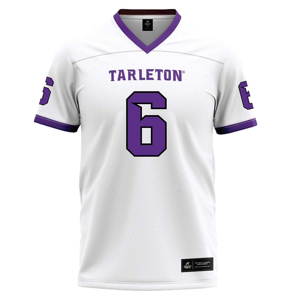 Tarleton State - NCAA Football : Ajai Harrell - White Football Jersey-0