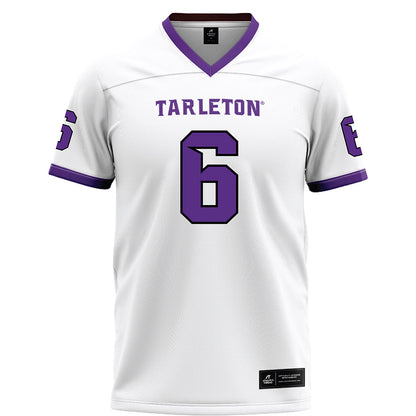 Tarleton State - NCAA Football : Ajai Harrell - White Football Jersey-0
