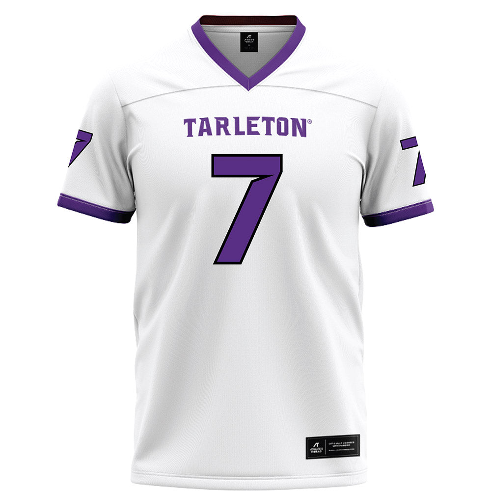 Tarleton State - NCAA Football : David Spruiells - White Football Jersey-0
