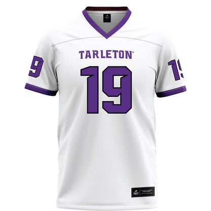 Tarleton State - NCAA Football : Trevon West - White Football Jersey-0