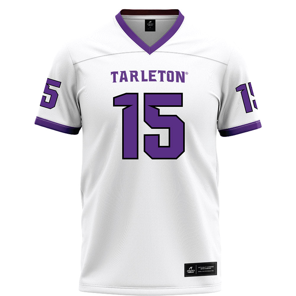 Tarleton State - NCAA Football : Jadan Aubert - White Football Jersey-0