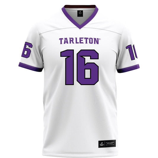 Tarleton State - NCAA Football : Isaac Hall - White Football Jersey-0
