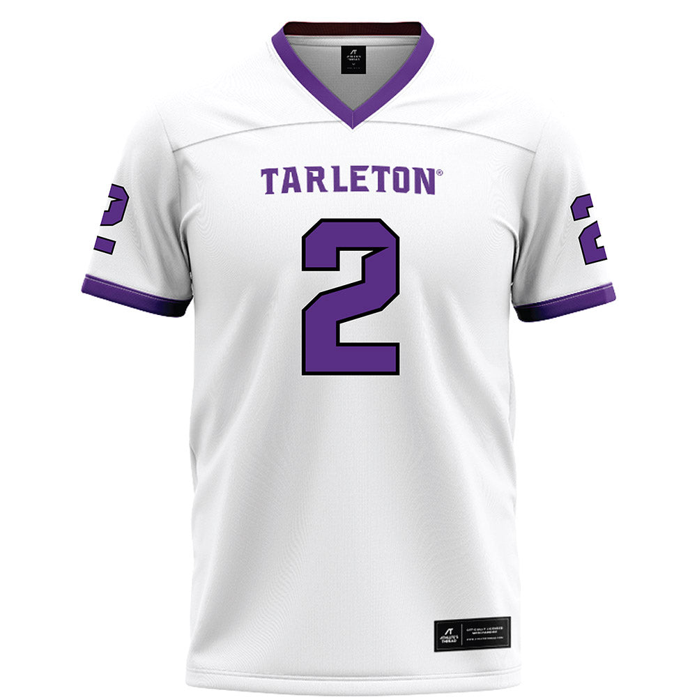 Tarleton State - NCAA Football : Kasyus Kurns - White Football Jersey