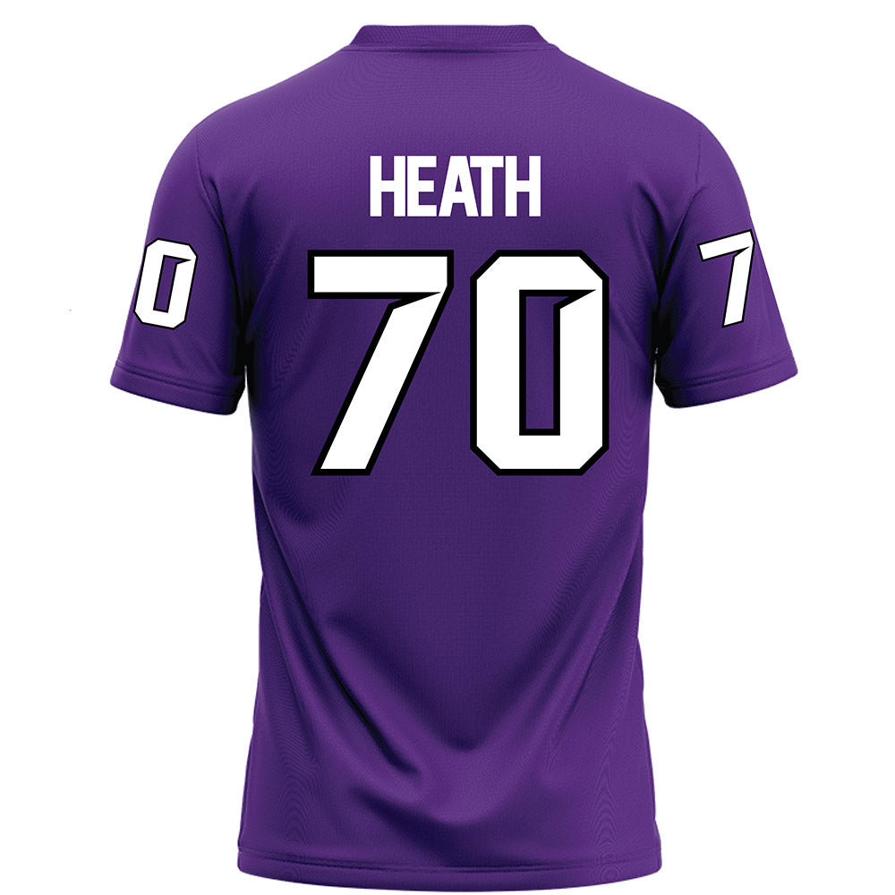 Tarleton State - NCAA Football : Antonio Heath - Purple Football Jersey-1
