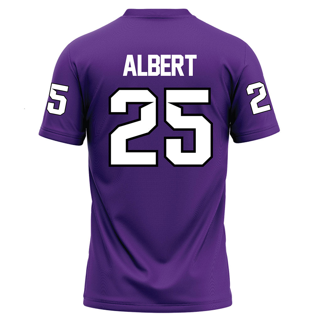 Tarleton State - NCAA Football : Steve Albert - Purple Football Jersey
