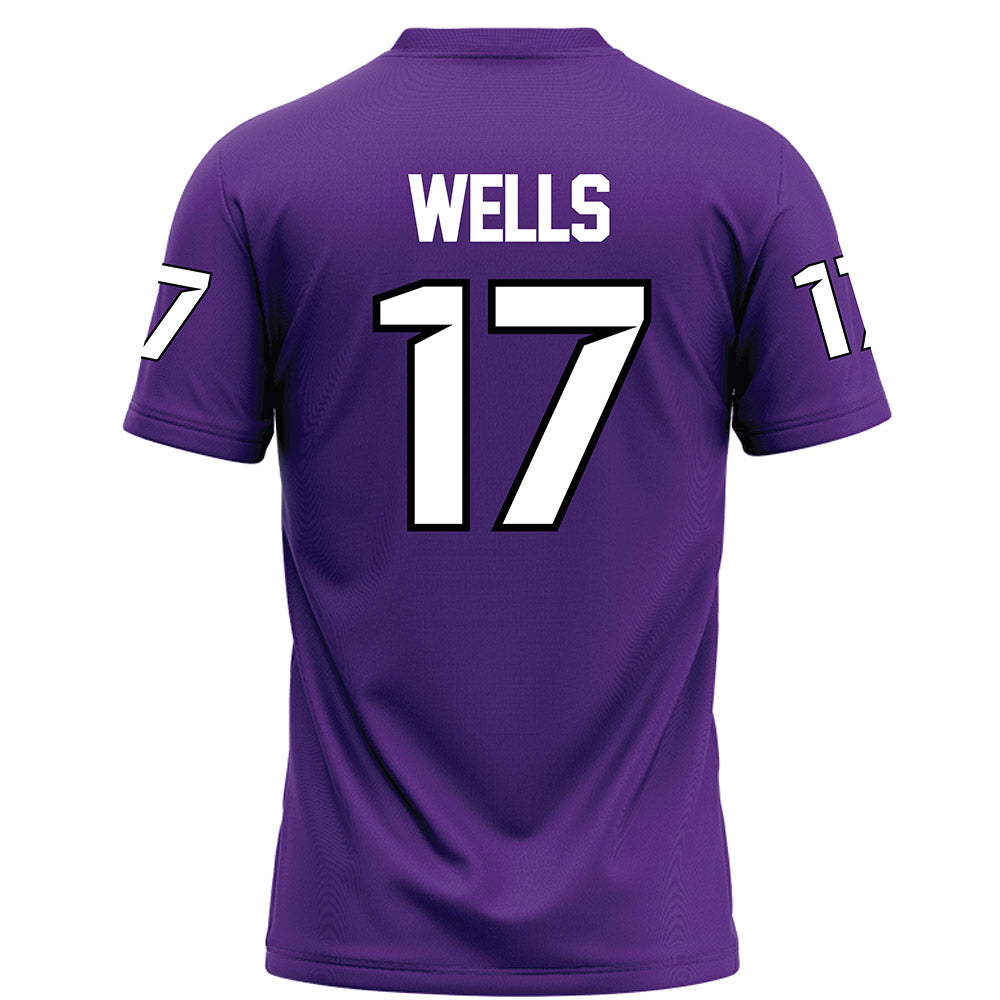 Tarleton State - NCAA Football : CJ Wells - Purple Football Jersey-1