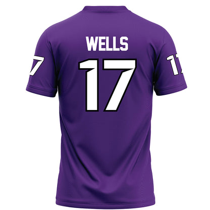 Tarleton State - NCAA Football : CJ Wells - Purple Football Jersey-1