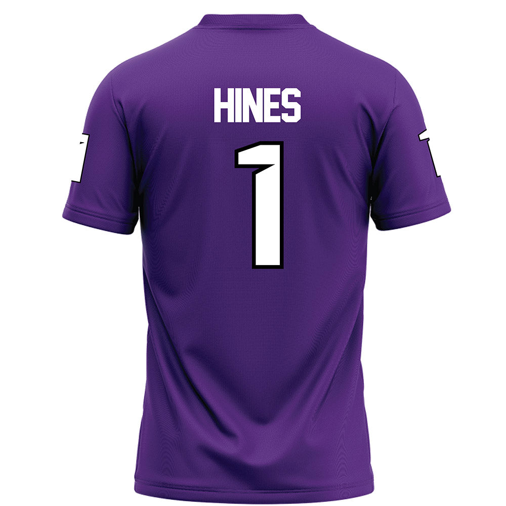 Tarleton State - NCAA Football : Tylan Hines - Purple Football Jersey-1