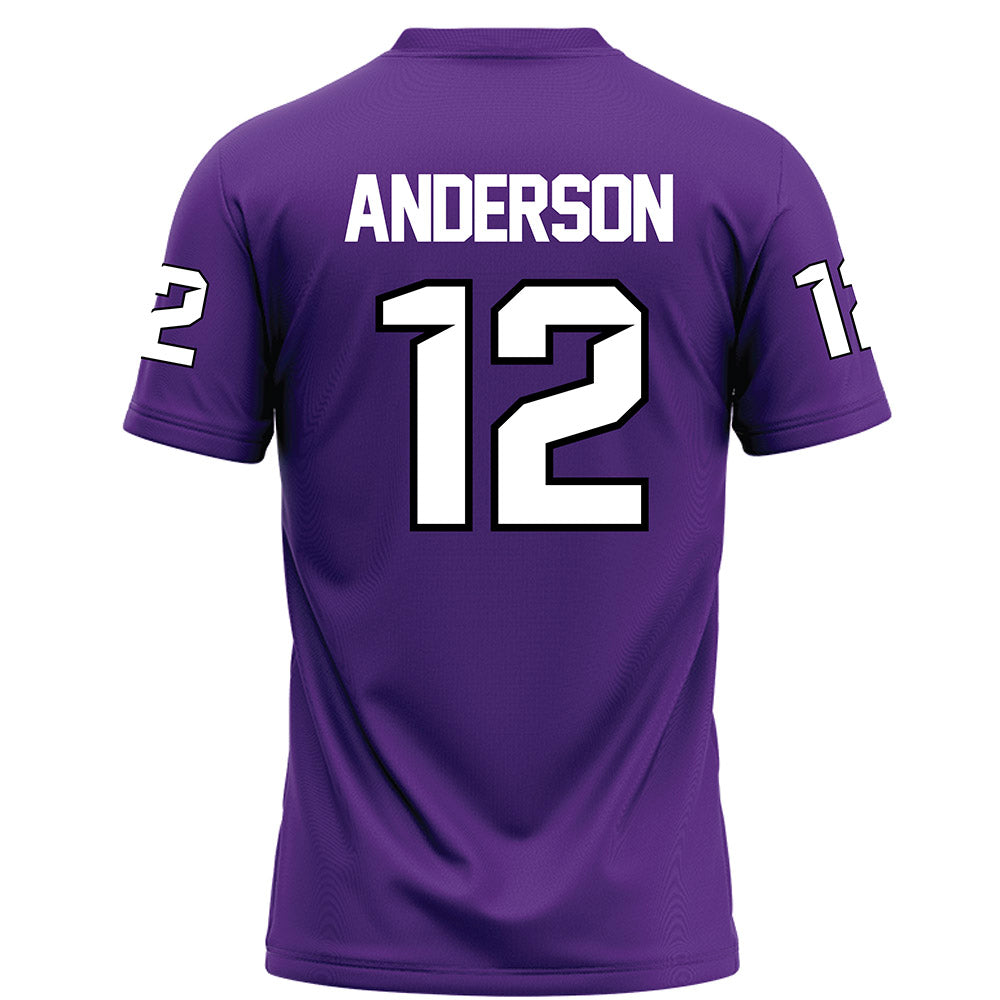 Tarleton State - NCAA Football : Kaden Anderson - Purple Football Jersey-1