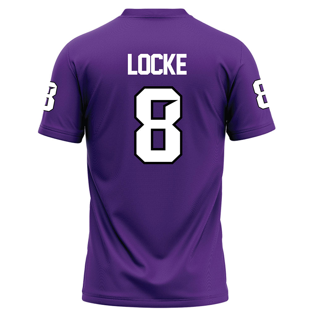 Tarleton State - NCAA Football : Braedyn Locke - Purple Football Jersey-1