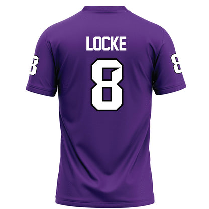 Tarleton State - NCAA Football : Braedyn Locke - Purple Football Jersey-1
