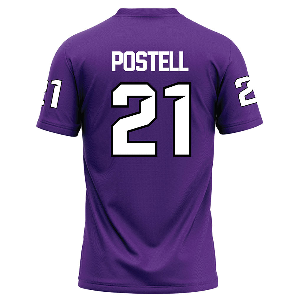 Tarleton State - NCAA Football : Jeremiah Postell - Purple Football Jersey-1