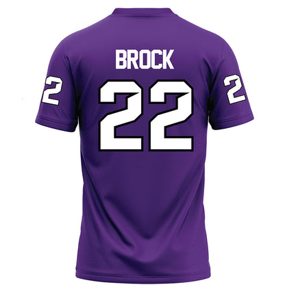Tarleton State - NCAA Football : Miequle Brock - Purple Football Jersey-1