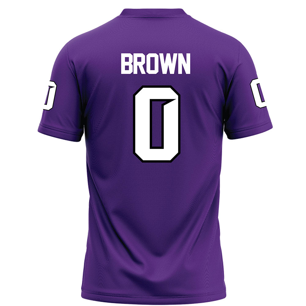 Tarleton State - NCAA Football : Kaleb Brown - Purple Football Jersey-1