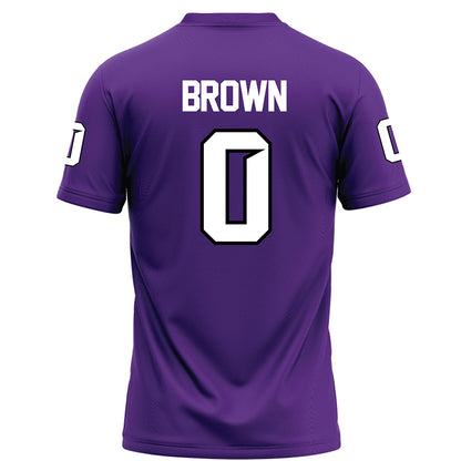 Tarleton State - NCAA Football : Kaleb Brown - Purple Football Jersey-1