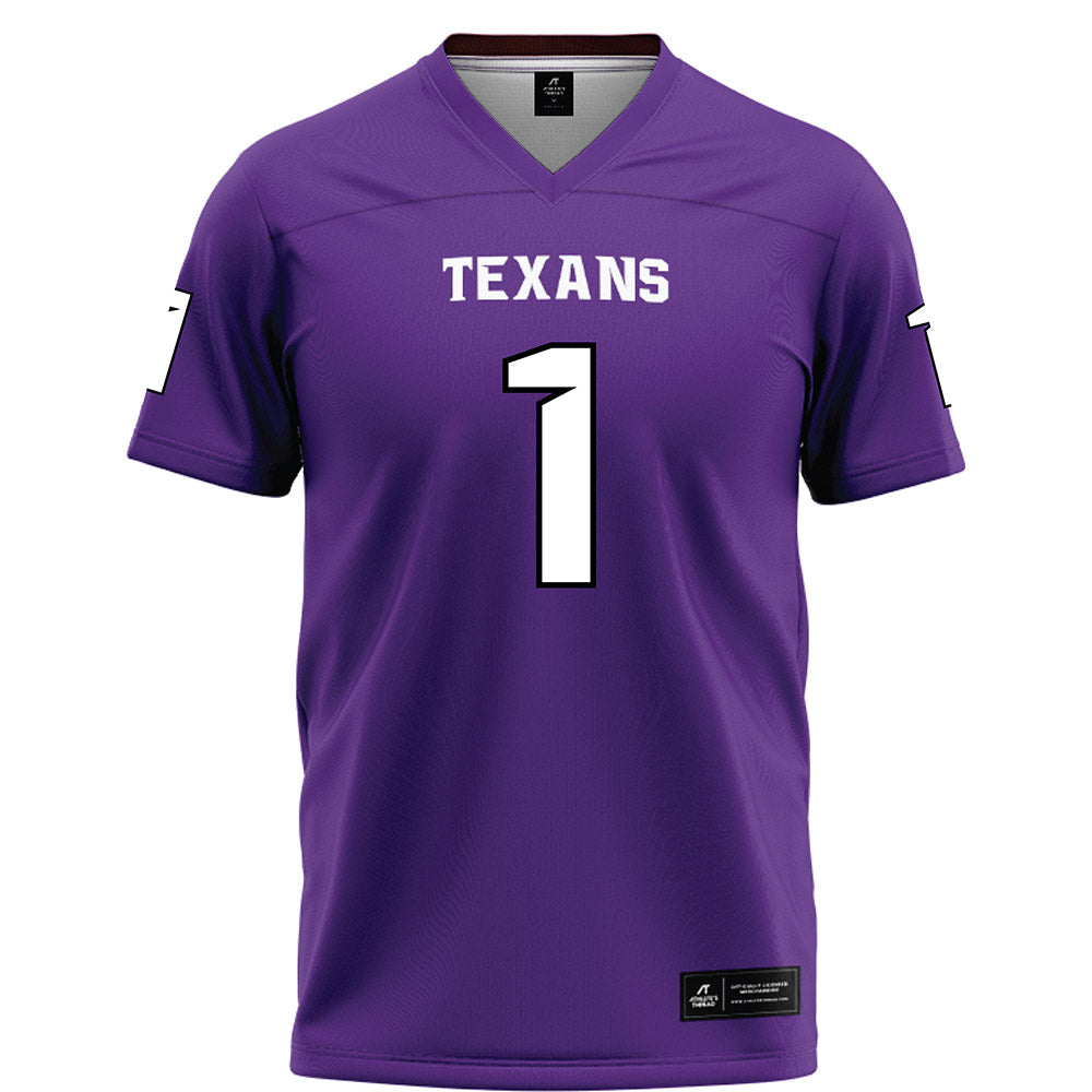 Tarleton State - NCAA Football : Tylan Hines - Purple Football Jersey-0