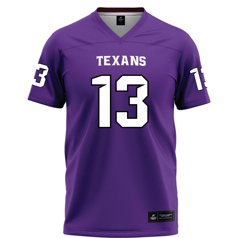 Tarleton State - NCAA Football : Pius Njenge - Purple Football Jersey-0