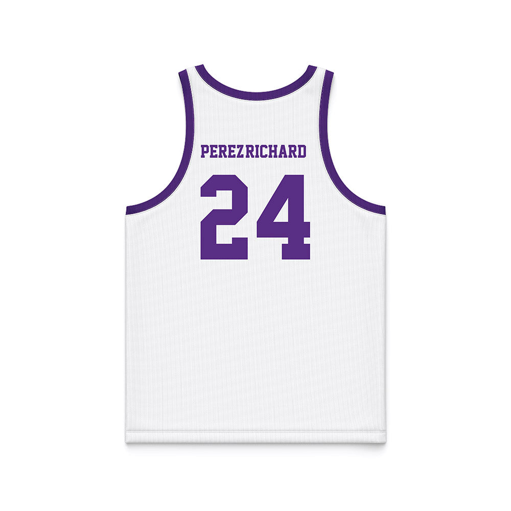 Tarleton State - NCAA Women's Basketball : Jaylynn Perez-Richard - White Basketball Jersey-1