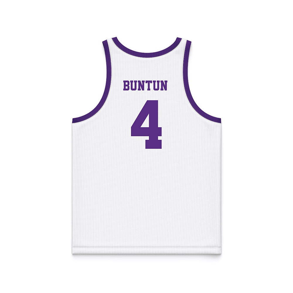 Tarleton State - NCAA Women's Basketball : Nyah Buntun - White Basketball Jersey-1