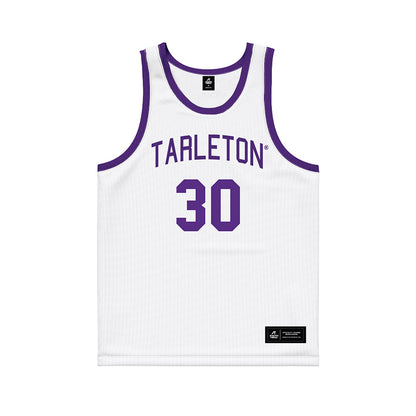 Tarleton State - NCAA Women's Basketball : Caroline Lyles - White Basketball Jersey-0