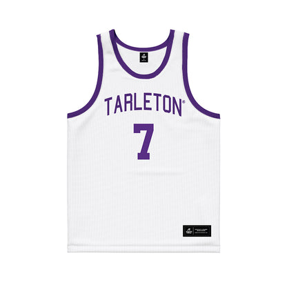 Tarleton State - NCAA Women's Basketball : Jailynn Brill - White Basketball Jersey-0