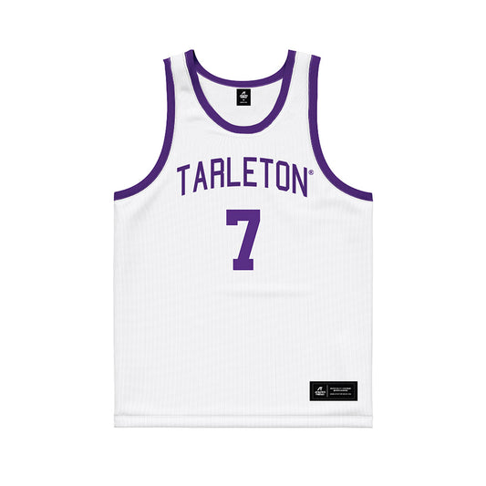 Tarleton State - NCAA Women's Basketball : Jailynn Brill - White Basketball Jersey-0