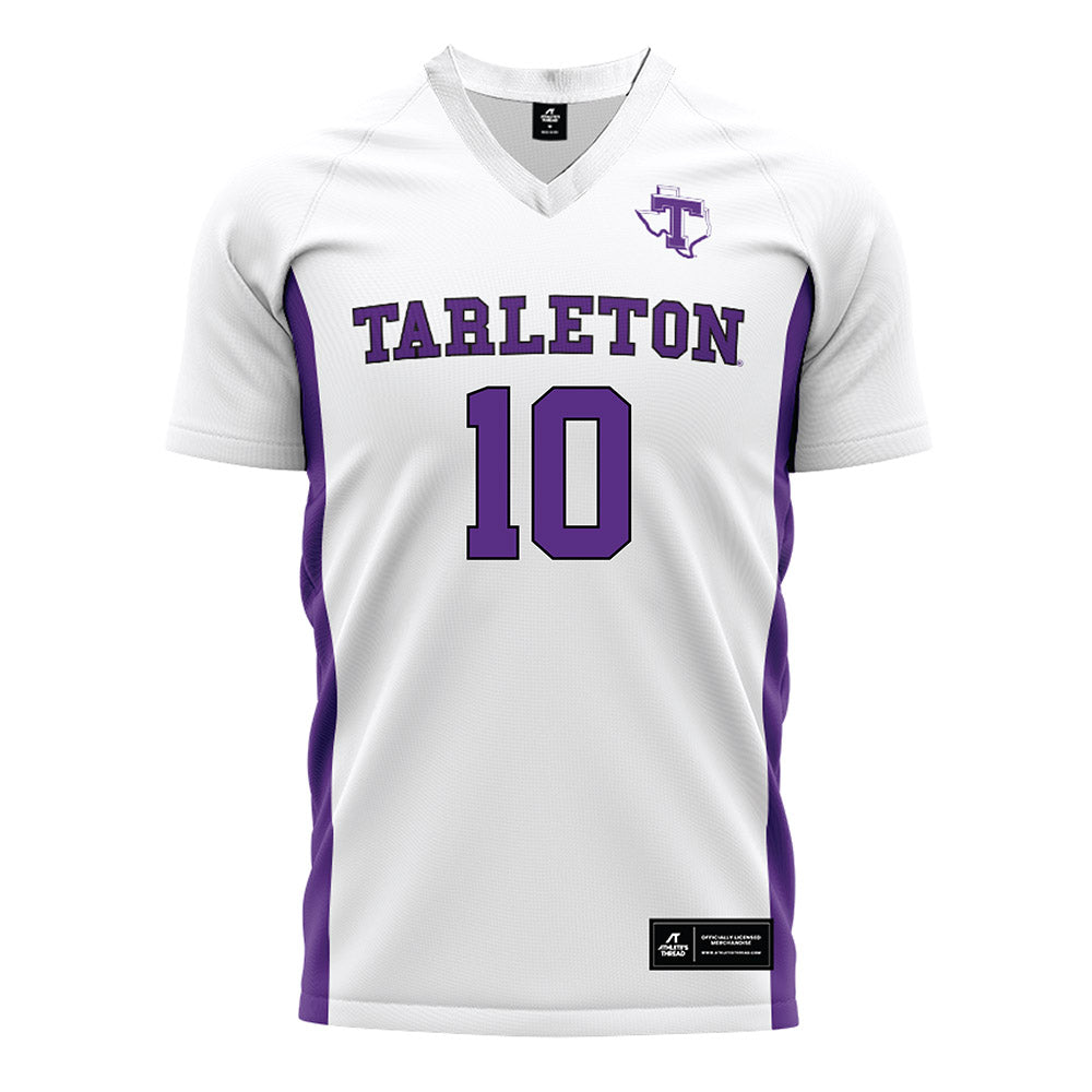 Tarleton State - NCAA Women's Soccer : Jaelyn Gardner - White Soccer Jersey-0