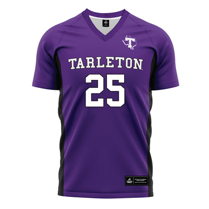 Tarleton State - NCAA Women's Soccer : DawnJay Beal - Purple Soccer Jersey-0