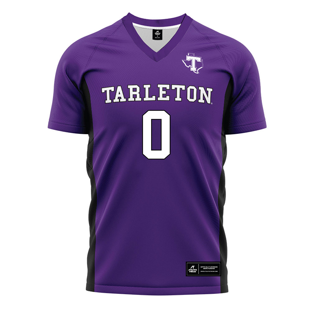 Tarleton State - NCAA Women's Soccer : Jaelyn Gardner - Purple Soccer Jersey-0