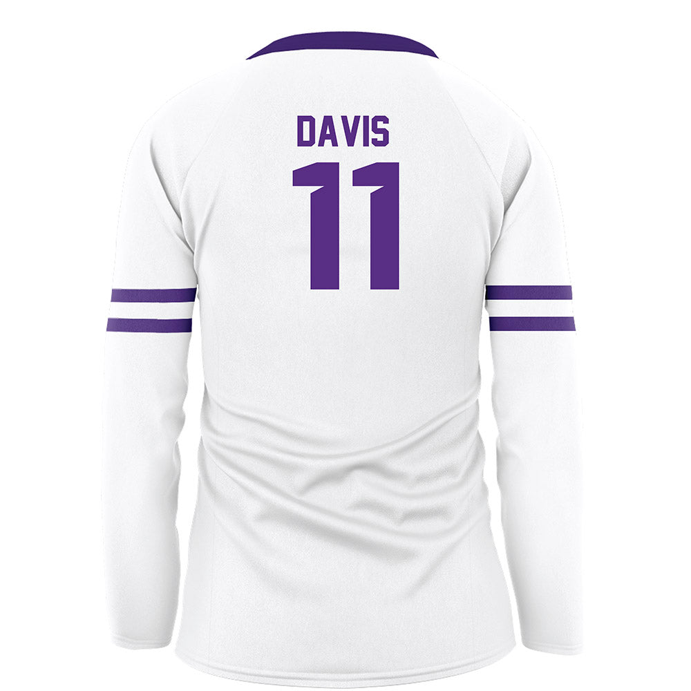 Tarleton State - NCAA Women's Volleyball : Onita Davis - White Volleyball Jersey-1