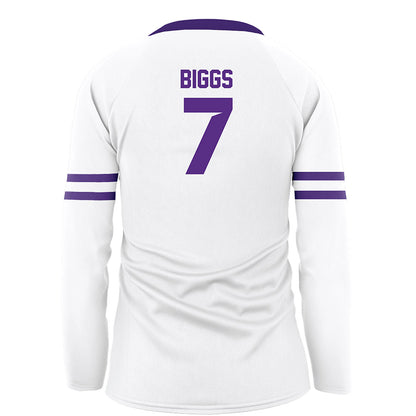 Tarleton State - NCAA Women's Volleyball : Taylynn Biggs - White Volleyball Jersey-1