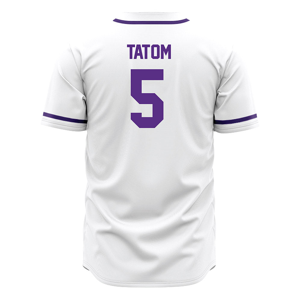 Tarleton State - NCAA Baseball : Jake Tatom - White Jersey-1