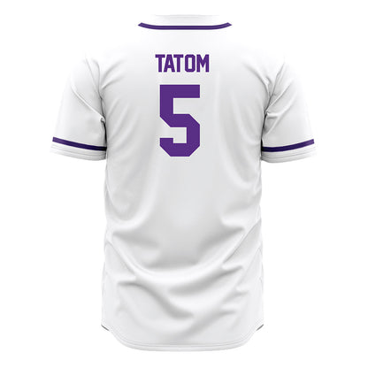 Tarleton State - NCAA Baseball : Jake Tatom - White Jersey-1