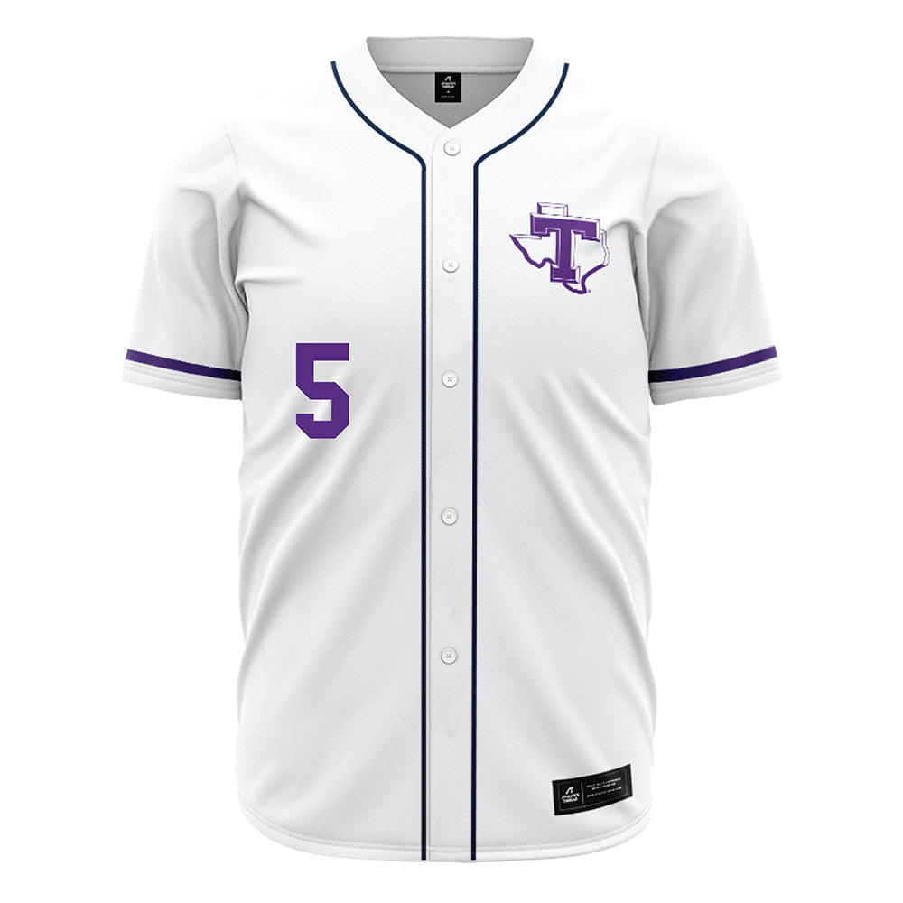 Tarleton State - NCAA Baseball : Jake Tatom - White Jersey-0