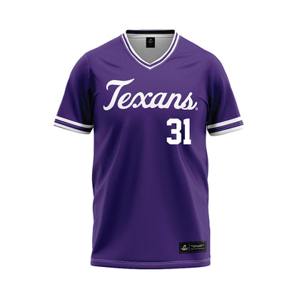 Tarleton State - NCAA Baseball : Anthony Treto - Purple Jersey-0