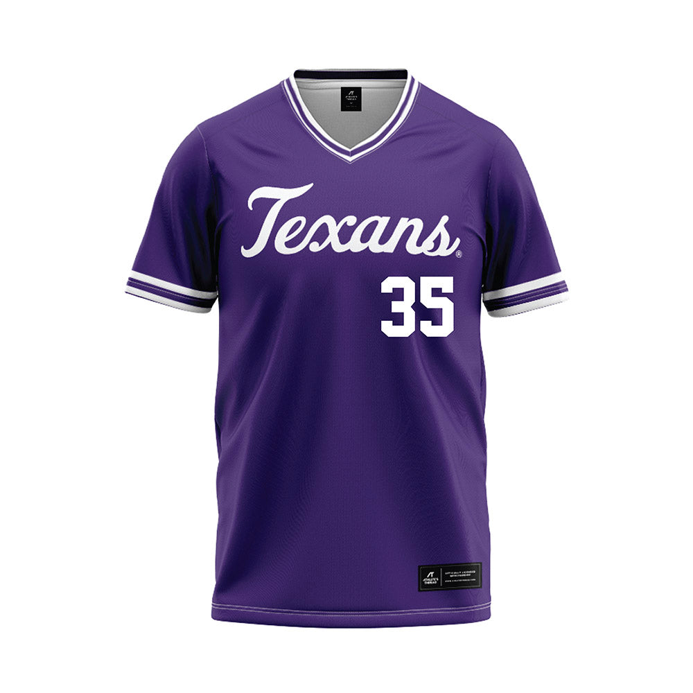 Tarleton State - NCAA Baseball : Andrew Hardin - Purple Jersey-0