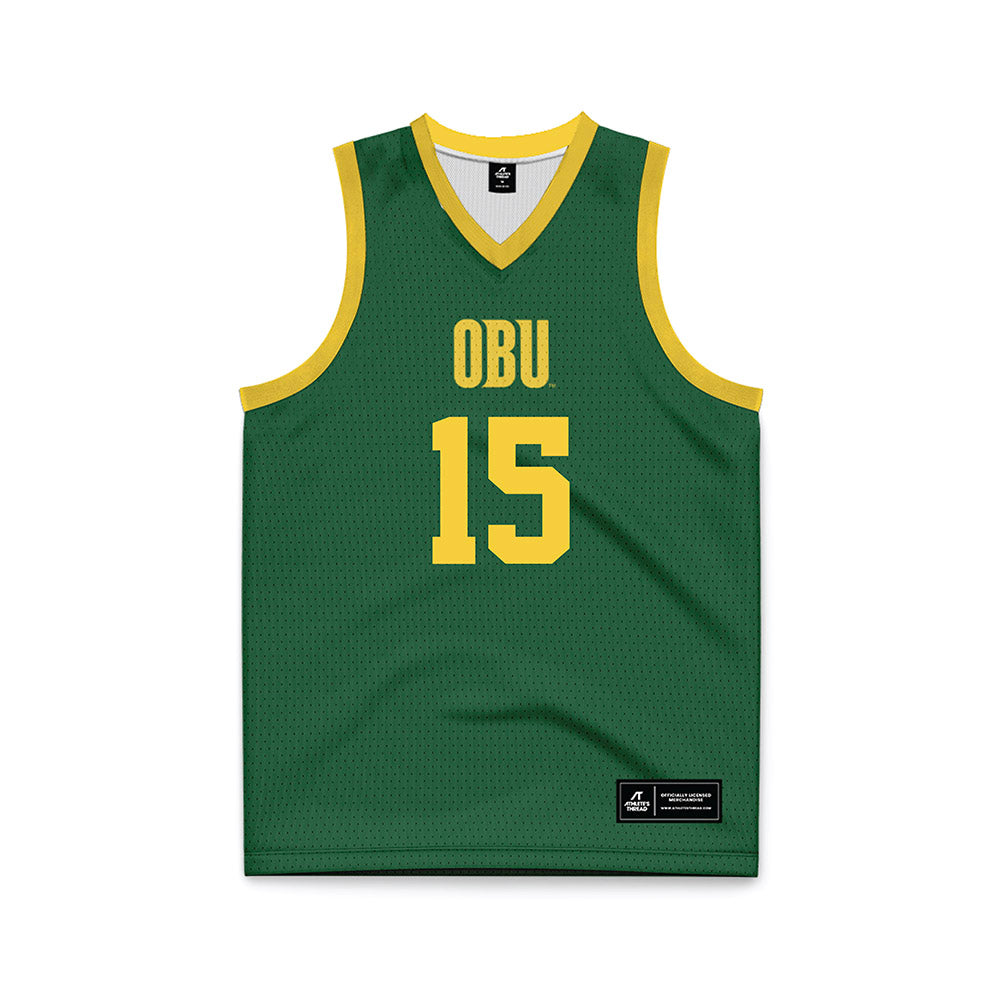 OKBU - NCAA Women's Basketball : Macie Upshaw - Green Basketball Jersey-0