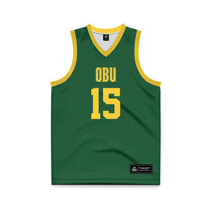 OKBU - NCAA Women's Basketball : Macie Upshaw - Green Basketball Jersey-0