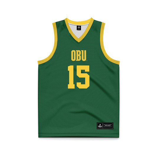 OKBU - NCAA Women's Basketball : Macie Upshaw - Green Basketball Jersey-0