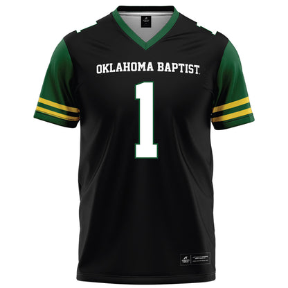 OKBU - NCAA Football : Charles Whitebear - Black Football Jersey-0