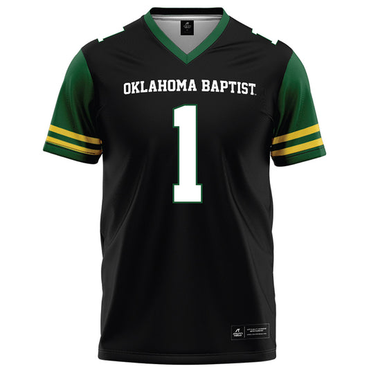 OKBU - NCAA Football : Charles Whitebear - Black Football Jersey-0