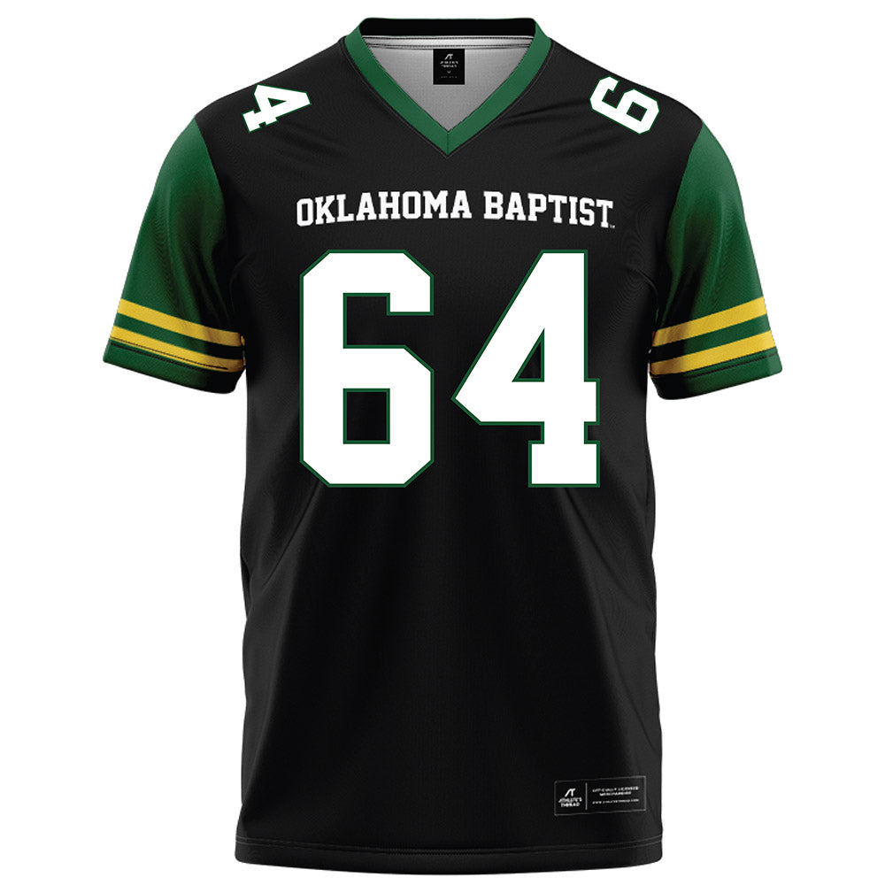 OKBU - NCAA Football : Graham Hill - Black Football Jersey-0